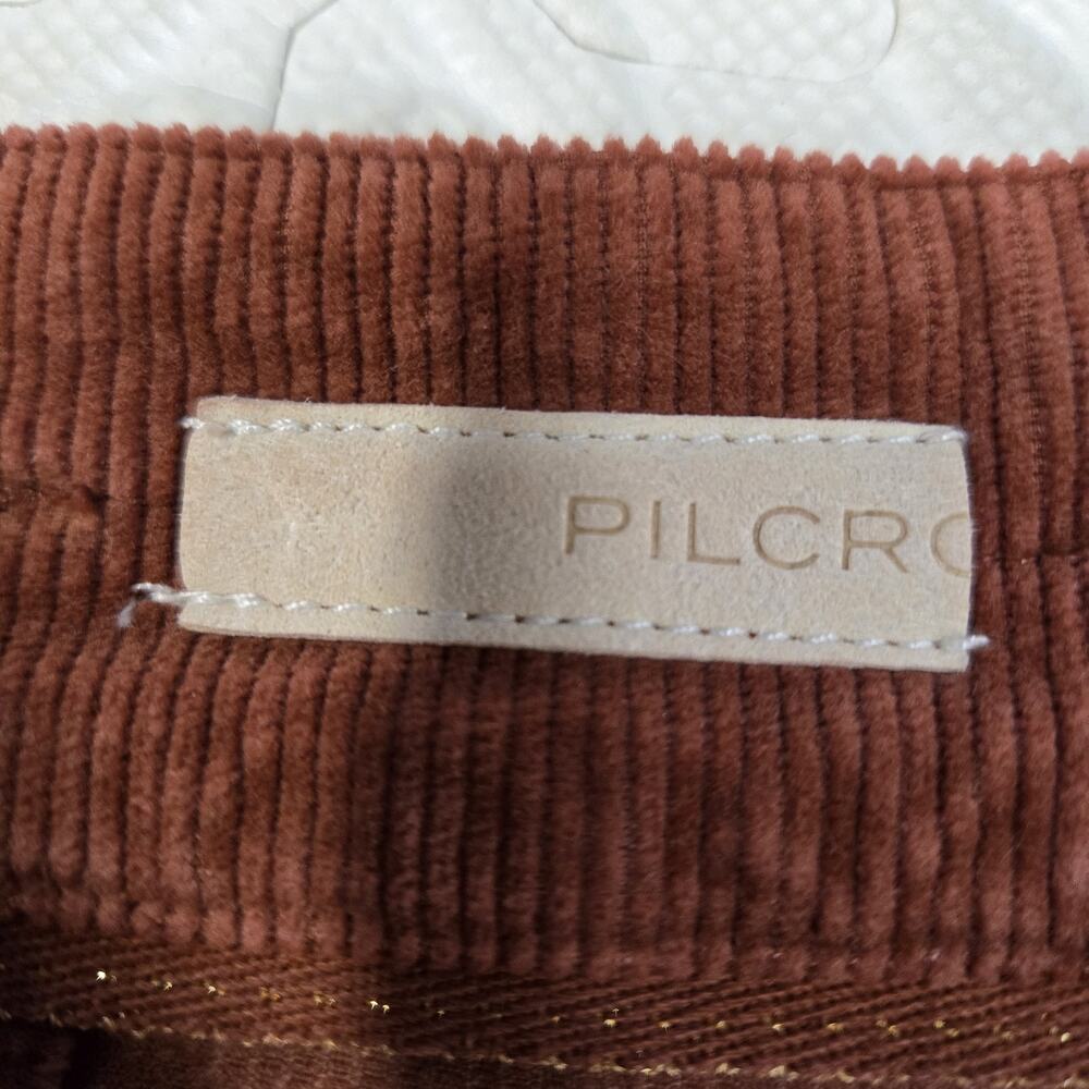 Anthropologie Pilcro The Wanderer Corduroy Pants 26 Womens Sedona Red Distressed - Picture 8 of 15